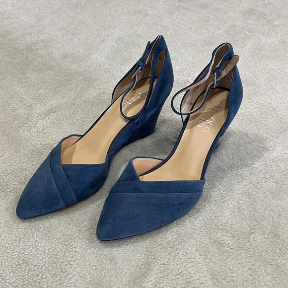 Frano Sarto Faye Wedge Pumps Size 7 - Picture 2 of 12